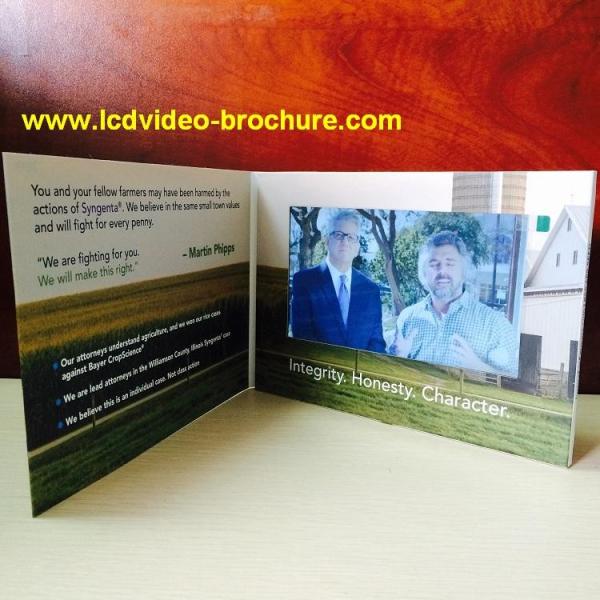 Cheap 7 Inch Video Playing LCD Invitation Card With Push Button Or No Button for sale