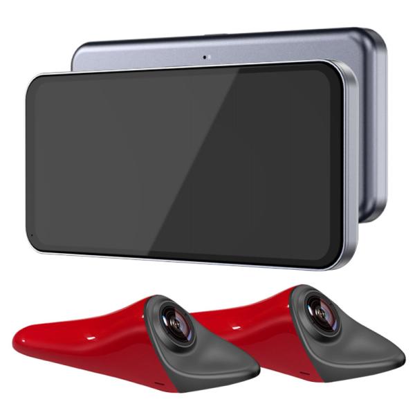 Cheap 2 Channels Dashboard Camera Car Dvr dual 720P Rear View Mirror Recorder Video Night Vision for sale