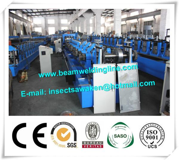 Cheap Blue Interchangeable C Z Purlin Roll Forming Machine Fully Automatic for sale