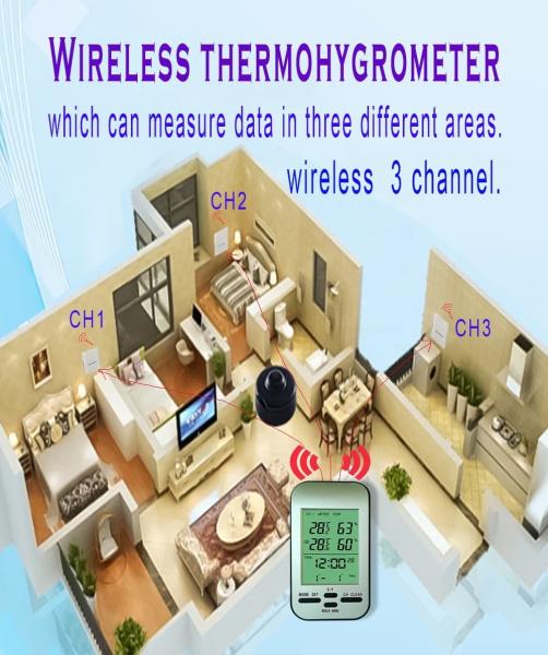 Cheap Home Wireless Temperature And Humidity Meter With Clock And Weather Forecast Function for sale