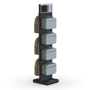 Best Floor Backpack Rack Custom 2-way Metal Bag Display Stand For Shop wholesale