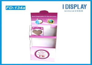 Best Pink Foldable Trade Show Cardboard Pop Up Displays With 2 Tiers wholesale