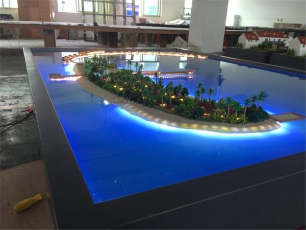 Cheap Miniature Villa 3D Model Refined Handmade Technic With Lighting System for sale