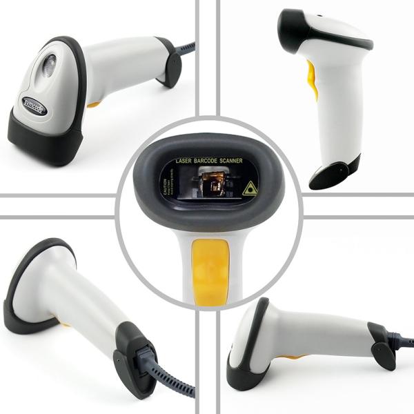 Cheap Long Range Scan RS232 Barcode Scanner / USB Handheld Scanner For Coffee Shops for sale