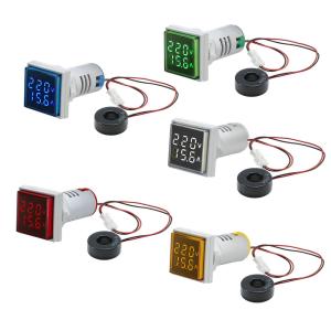 China Square LED Digital Voltmeter And Ammeter 110V 220V Voltage Current on sale