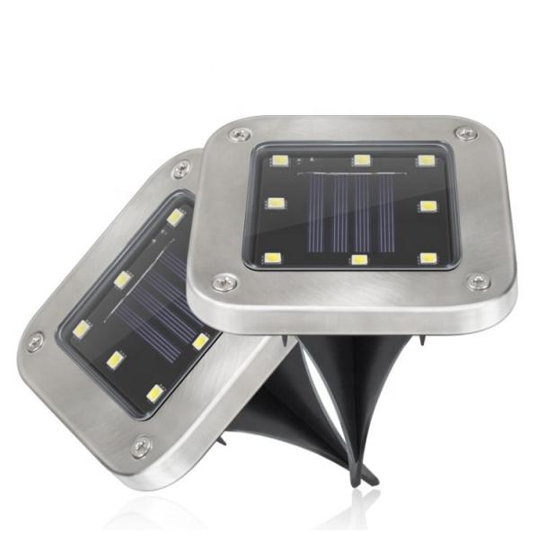 Cheap 8 LEDs Rgb Recessed Ground Light Wireless Type Solar Powered For Lawn Pathway for sale