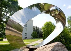 Best Garden Decor Stainless Steel Sculpture Eye Stainless Steel Mirror Sculpture wholesale