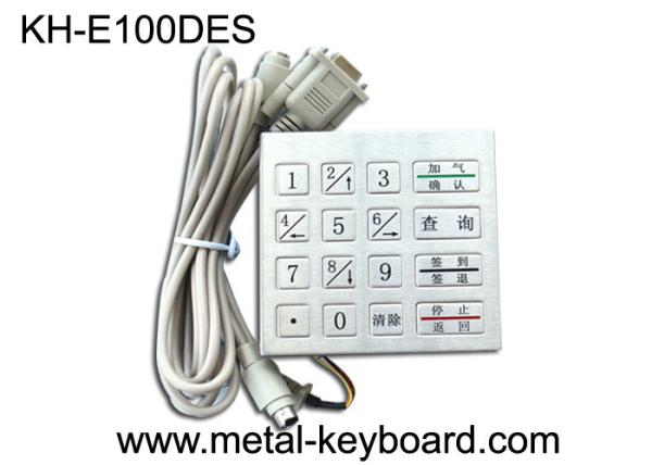 Cheap 16 Button Vandal resistant Encrypting Metal Keypad / Payment Kiosk Keypad for sale