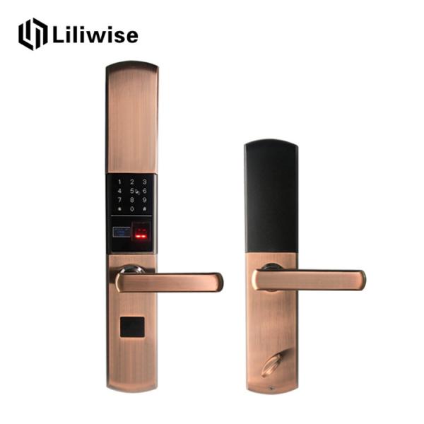 Cheap OEM / ODM Fingerprint Sliding Door Lock , Password Touch Screen Door Lock for sale