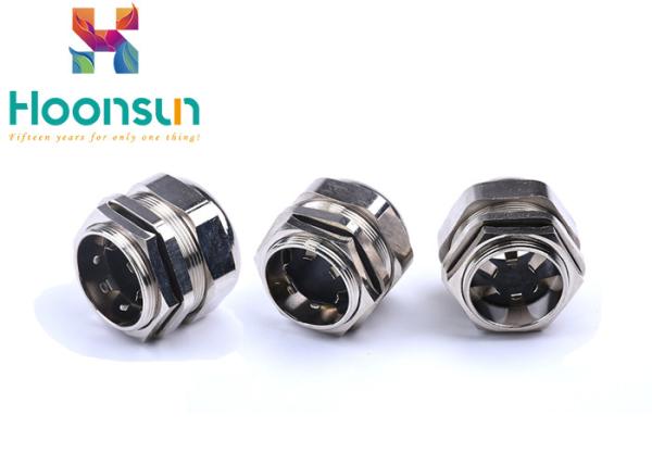 Cheap PG7 Thread M12 EMC Cable Gland With Brass Lock Nuts For IP68 Protection for sale