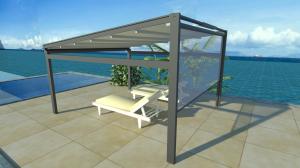 Best Outdoor Waterproof Retractable Shade Awning Aluminium Side Screen Pation Pergola wholesale