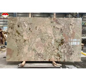 China Modern Hotel Design Polished Monet Garden Marble Big Slab for Bathroom Vanity Wash Basin on sale