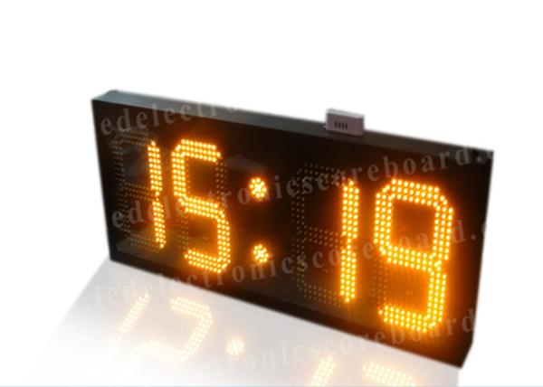 Cheap Amber Color Electronic Countdown Timer , Outdoor Type Countdown Led Clock for sale