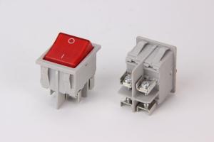 16A  Screws Custom Led Rocker Switches 4 Pins On - Off Grey / Black