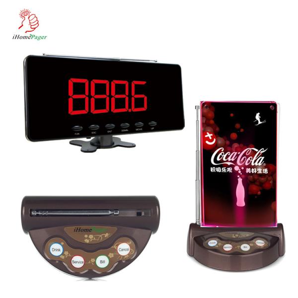 4 colors for choose wireless call button with menu folder and display number