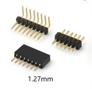 China Round 1.27mm Male Female Straight Pin Header 2-40p Dip Smt Single Row PCB 2mm 2.54mm on sale