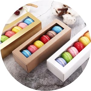 Macaron Boxes, Macaron Gift Box For 12 (Interior Measurement 7.3×4.2 ×1.9 Inches), Macaron Packaging Boxes