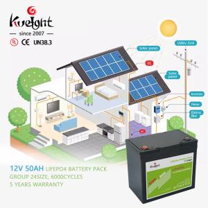 Best 12.8v 50ah Lithium Battery Bms Built In Grade A Power For Rv Street Light wholesale