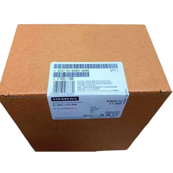 Cheap SIEMENS 6ES7151-8AB01-0AB0 SIMATIC DP, IM151-8 PN/DP CPU FOR ET200S, 192 KB WORK MEMORY, INT. PROFINET INTERFACE (WITH THREE RJ45 PORTS) AS IO CONTROLLER,WITHOUT BATTERY MMC REQUIRED for sale