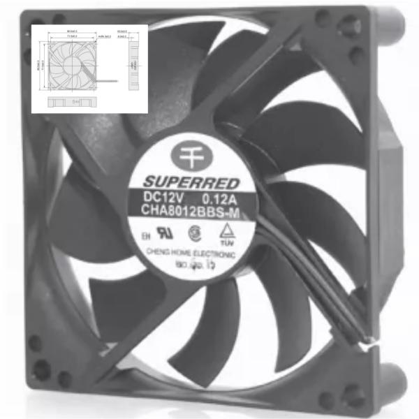 Cheap 80x80x16 DC Cooling Fan With Signal Output Cooling Solution For Industrial Applications for sale