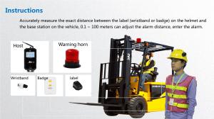 Best Forklift Collision Avoidance UWB 10W LED Warning Light wholesale