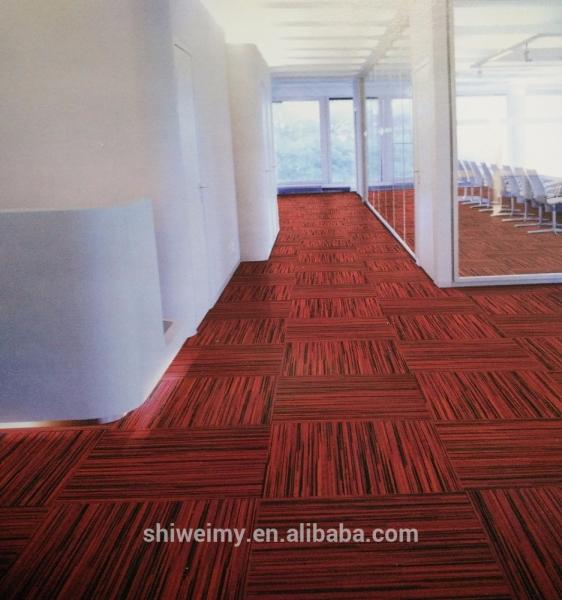 Cheap Chine made multi level loop striped Nylon carpet tile for sale
