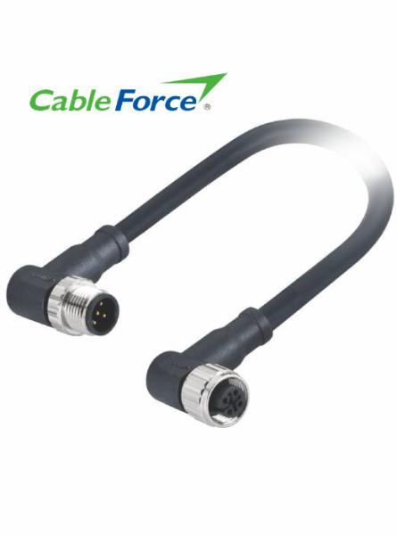 Cheap 17 Pin Sensor M12 A Coded Connector Angled Molded With 1M UnShielded Cable for sale