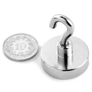 China Shapes& Colors Customized D25mm Fridge Magnets With Hooks Colorful Ndfeb Pot Magnet Decorative Magnetic Hook on sale