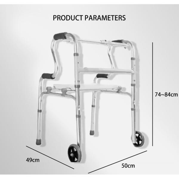 Elderly Disabled Adjustable Folding Walker Easy To Store