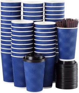 China Insulated Compostable Coffee Cup Disposable Biodegradable With Pla Coating on sale