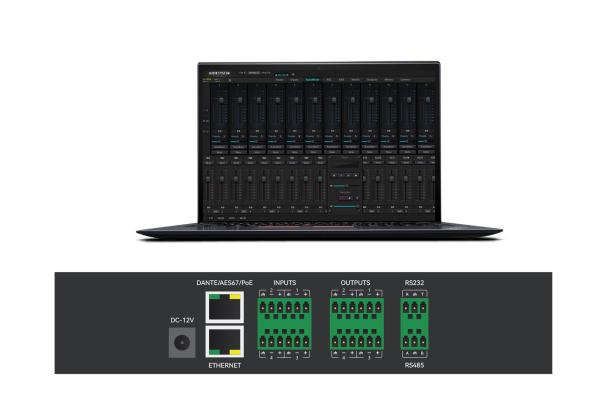 Cheap AEC Dante 4 Channel ANC AFC Mini DSP Audio Processor Audio Mixer Matrix for sale