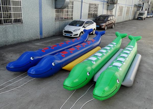 Cheap 8 Passenger Double Row "Dolphin"Inflatable Banana Towable Tube Jet Ski Boa for sale