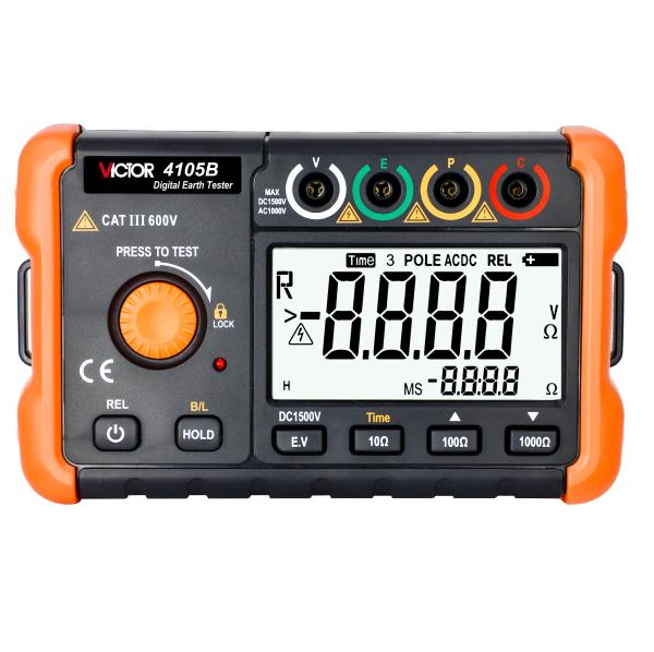 Cheap VICTOR 4105B intelligent multifunctional grounding testing instrument with High definition LCD display screen for sale