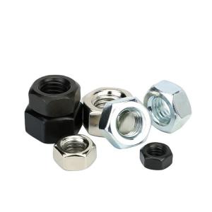 Best Din934 Metric Ss304 Hex Nuts M3 M4 M6 M8 M10 M12 Galvanized Black White Blue wholesale