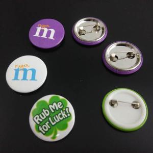 China 25mm round tin badge printed customers' design for promotional on sale