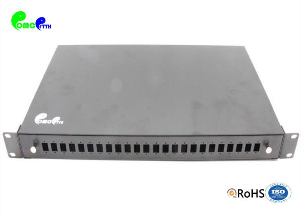 Cheap Grey 1U SC 24F Optical Odf Fiber Distribution Frame Cold Rolled Steel Waterproof for sale