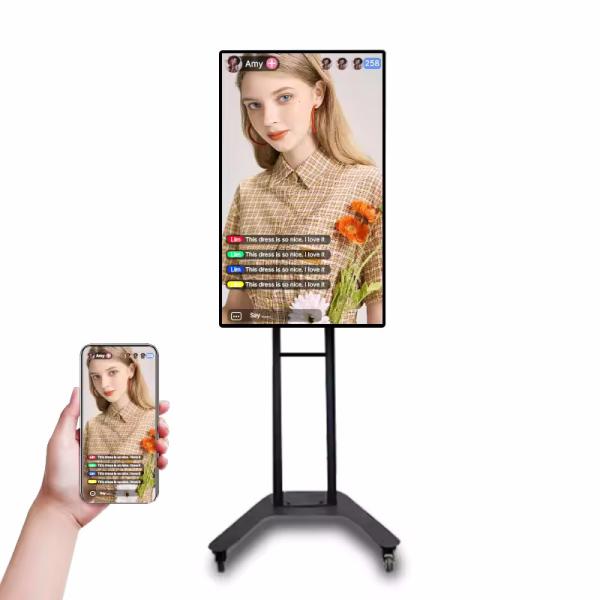 Cheap Live Broadcast LCD Advertising Display HDMI/VGA/Inputs Wireless Share Display for sale