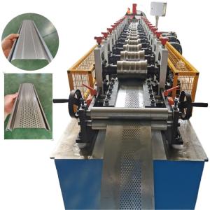Galvanized Steel 0.7-1.2mm Thickness Rolling Shutter Door Slat Roll Forming Machine with Perforated Holes
