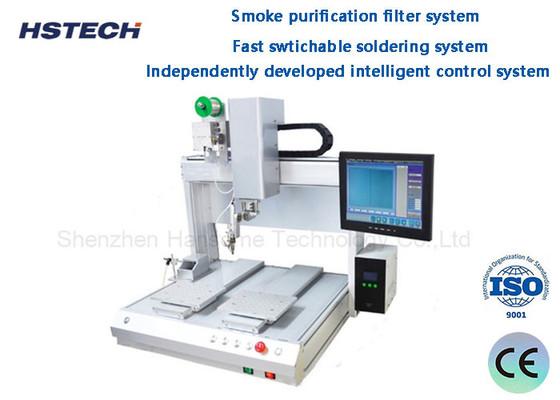 Cheap High Intelligent Control Desktop Soldering Robot with Smoke Purification Filter System for sale