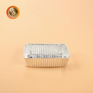 Customized Logo Silver/Gold Aluminum Foil Lunch Box Rectangular Shape Custom Food Package