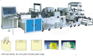 Full Automatic Plastic bag making machine for Soft loop Handle bag
