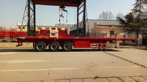 Cargo Container Platform Semi Trailer With Howo Heavy Duty Chassis And Twist Locks