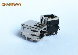 China Magnetic 8P8C PCB Rj45 Modular Jack / Rj45 Ethernet Jack With Transformer on sale