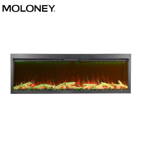Cheap 26inch Elegant Wall Insert Fireplace DIY Log And Pebble Built-In Electric Fireplace for sale