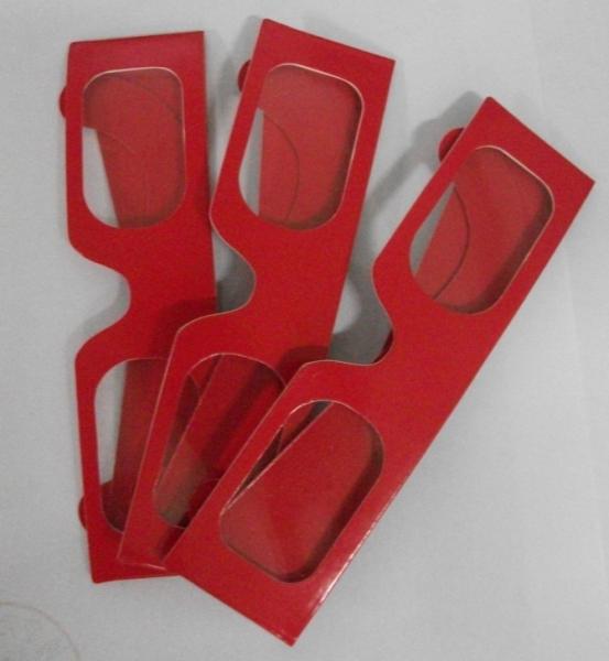 Cheap Red Colorcode Paper 3D Glasses For 3D Drawing Picture , Cardboard Frame for sale