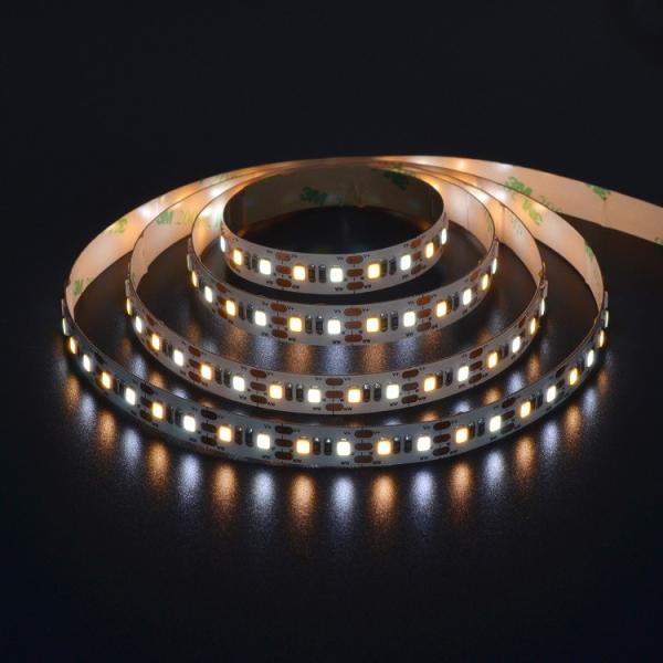 Cheap Dual Color Temperature Flexible LED Strip Lights 2835 SMD 600 Led / Roll High CRI80 CRI90 for sale
