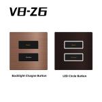 RS485 Push Button Wall Switch Aluminum Integrated Style Rose Gold Color