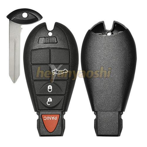 Cheap Chrysler 4Buttons Smart Key Shell with Emergency Key Insert for sale