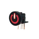 35V Illuminated Push Button Switch Bend Foot 90° Reset Side Key Switch With LED