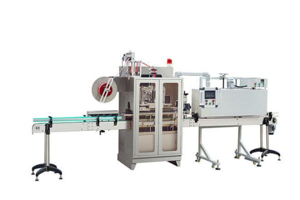 Cheap PLC HMI Automatic Shrink Sleeve Applicator Machine 800BPM Packaging for sale